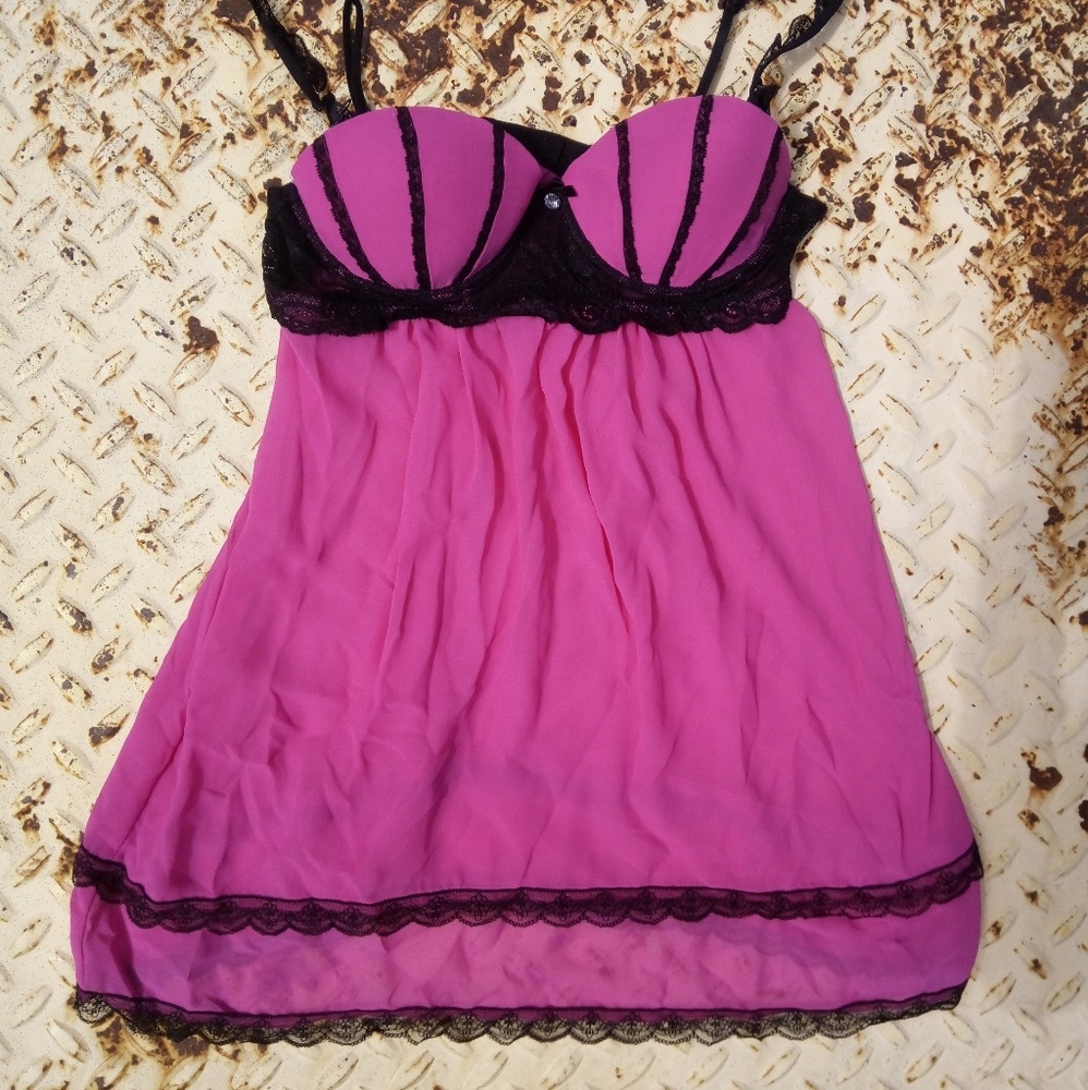 In Bloom by Jonquil Magenta Bridal Chemise